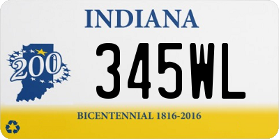 IN license plate 345WL