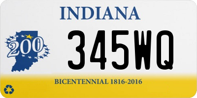 IN license plate 345WQ