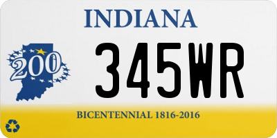 IN license plate 345WR