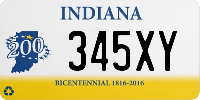 IN license plate 345XY