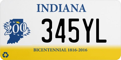 IN license plate 345YL