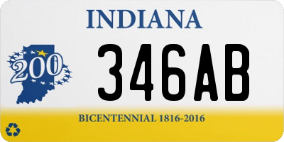 IN license plate 346AB