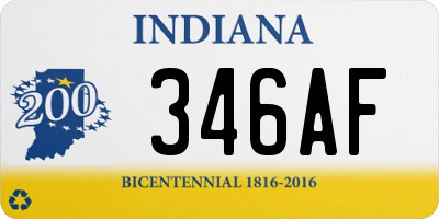 IN license plate 346AF