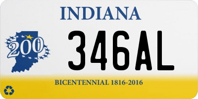 IN license plate 346AL