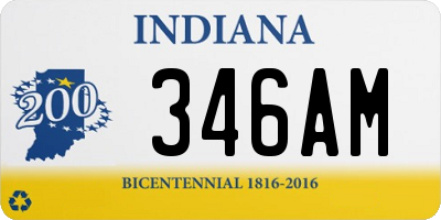 IN license plate 346AM