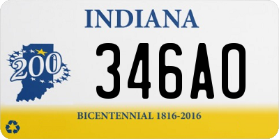 IN license plate 346AO