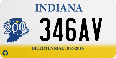 IN license plate 346AV