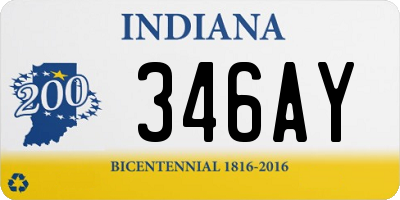 IN license plate 346AY