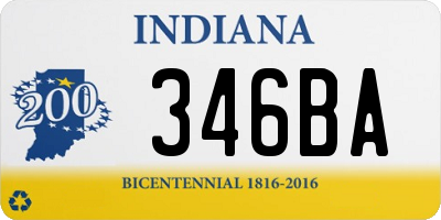 IN license plate 346BA