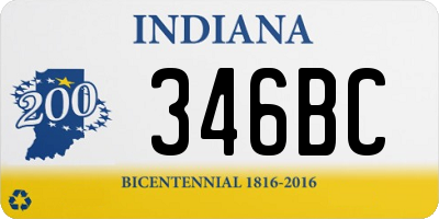 IN license plate 346BC