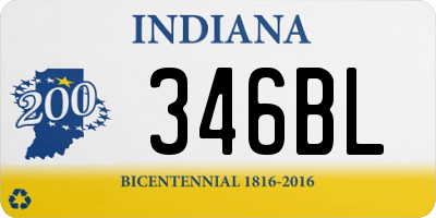 IN license plate 346BL