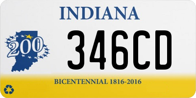 IN license plate 346CD