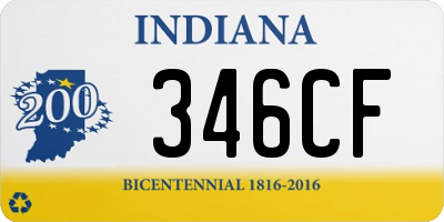 IN license plate 346CF