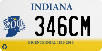 IN license plate 346CM