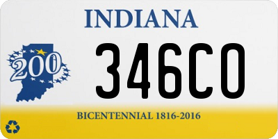 IN license plate 346CO