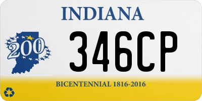 IN license plate 346CP