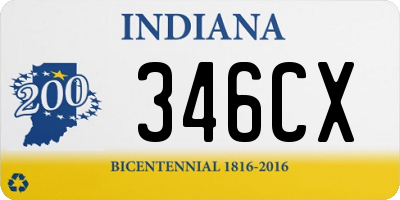 IN license plate 346CX