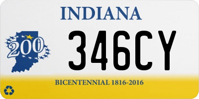 IN license plate 346CY