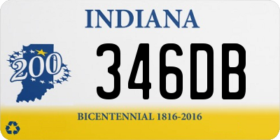 IN license plate 346DB