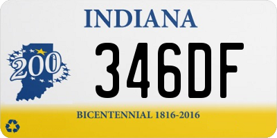 IN license plate 346DF