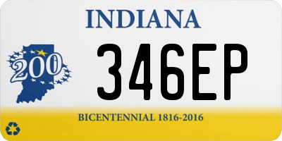 IN license plate 346EP