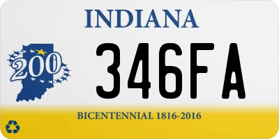 IN license plate 346FA