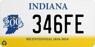 IN license plate 346FE