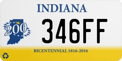 IN license plate 346FF