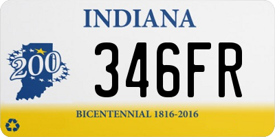 IN license plate 346FR