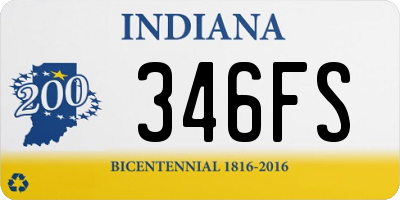 IN license plate 346FS