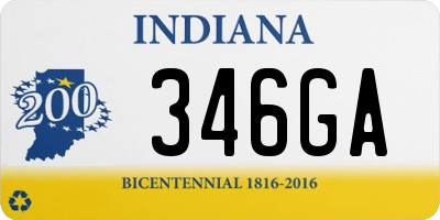 IN license plate 346GA