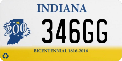 IN license plate 346GG