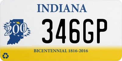 IN license plate 346GP