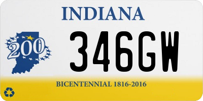 IN license plate 346GW