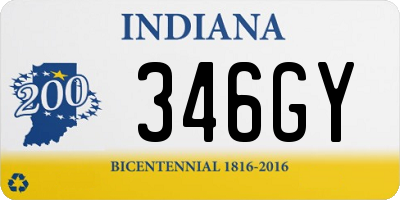 IN license plate 346GY