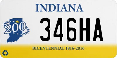 IN license plate 346HA