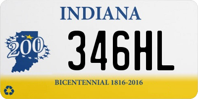 IN license plate 346HL