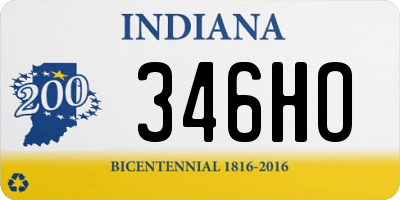 IN license plate 346HO