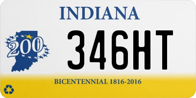 IN license plate 346HT