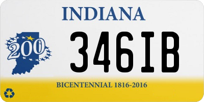 IN license plate 346IB