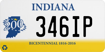 IN license plate 346IP