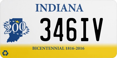 IN license plate 346IV