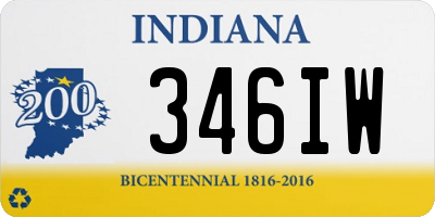 IN license plate 346IW