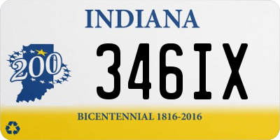 IN license plate 346IX