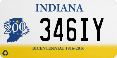 IN license plate 346IY