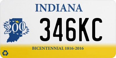 IN license plate 346KC