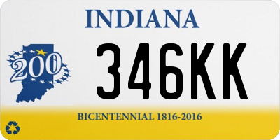 IN license plate 346KK