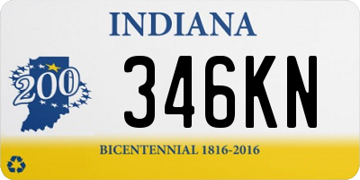 IN license plate 346KN