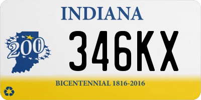 IN license plate 346KX