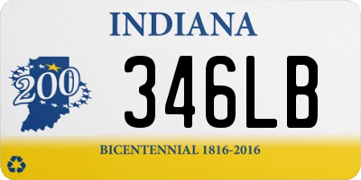 IN license plate 346LB